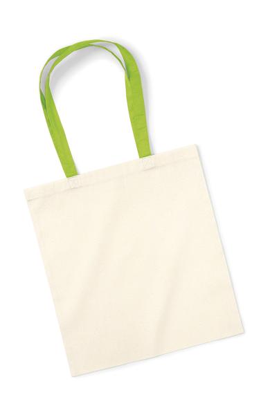 Baumwolltasche mit farbigen Henkeln